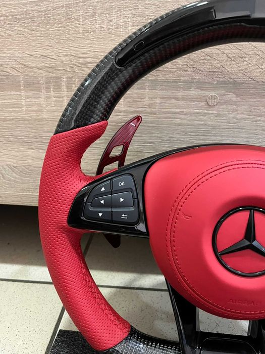 Volante Mercedes Carbono Led Display A C E S CLA GLA GLC GLE GLS GLE W