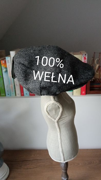 Kaszkiet męski wełniany