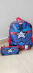 Mochila capitão América + estojo
