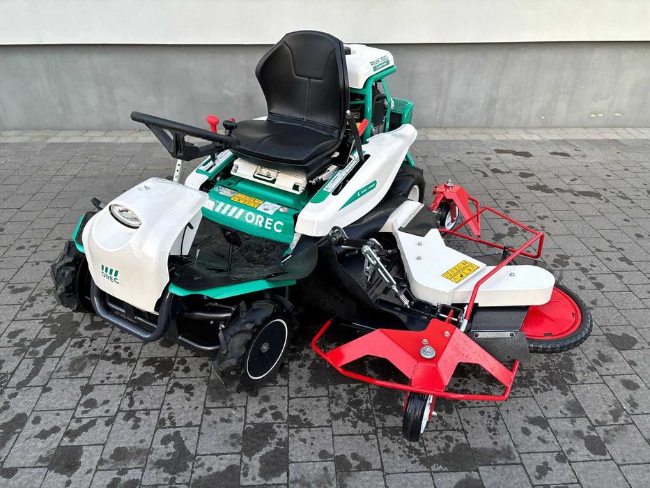 Rider Husqvarna P 525DX z kosiarką bijak. Muthing FM160 + OREC RMK180