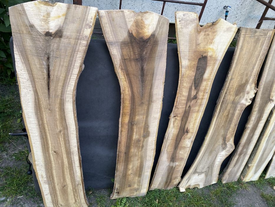 Deski orzech włoski 120/15 oraz 100/20 grubość 3/6 cm