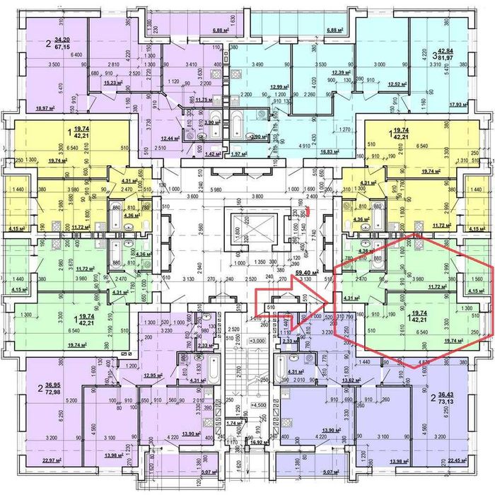 22500 ЖК Мира 3 СВЕЧКА Продам 1 комнатную квартиру S-42м, 2 этаж AS
