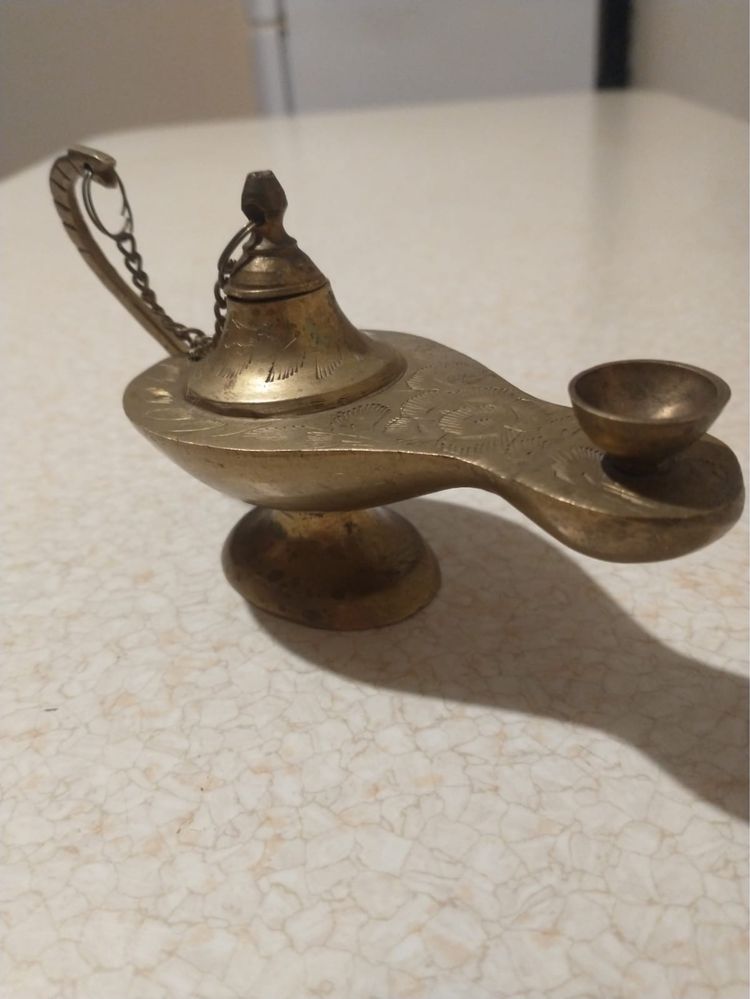 Mosiężna lampa Alladyna 15 cm długości