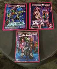 Monster High 3 filmy DVD - komplet