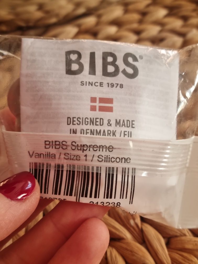 Bibs Supreme  smoczek silikonowy, Vanilla Size 1, 0-6 msc Sillicone