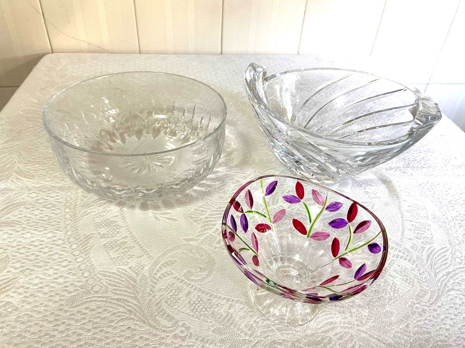 Peças em cristal , taças grandes e + pequenas