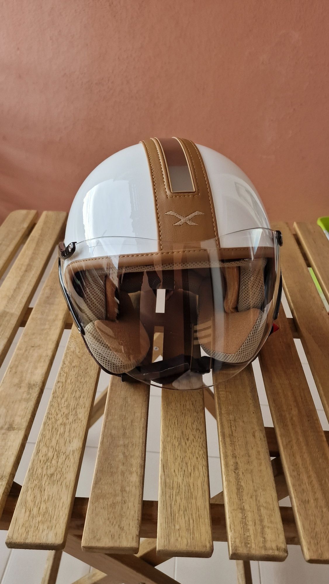 Capacete NEXX SX.60 Cruise 2 Branco Camel tamanho S