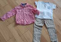 Zestaw dla chłopca koszula+spodnie+t-shirt rozmiar 98