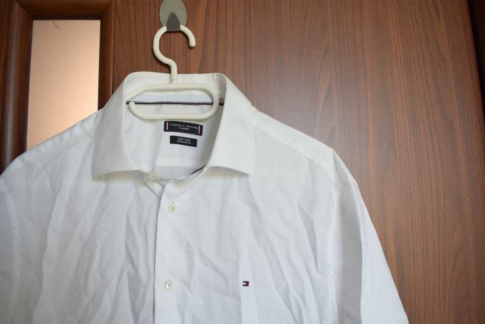 Tommy Hilfiger biała koszula z krótkim rękawem 41 r. 16 m