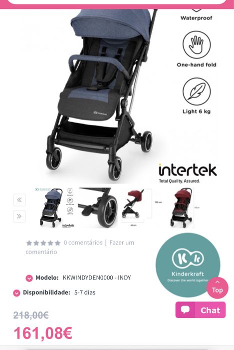Carrinho bebé Kinderkraft novo