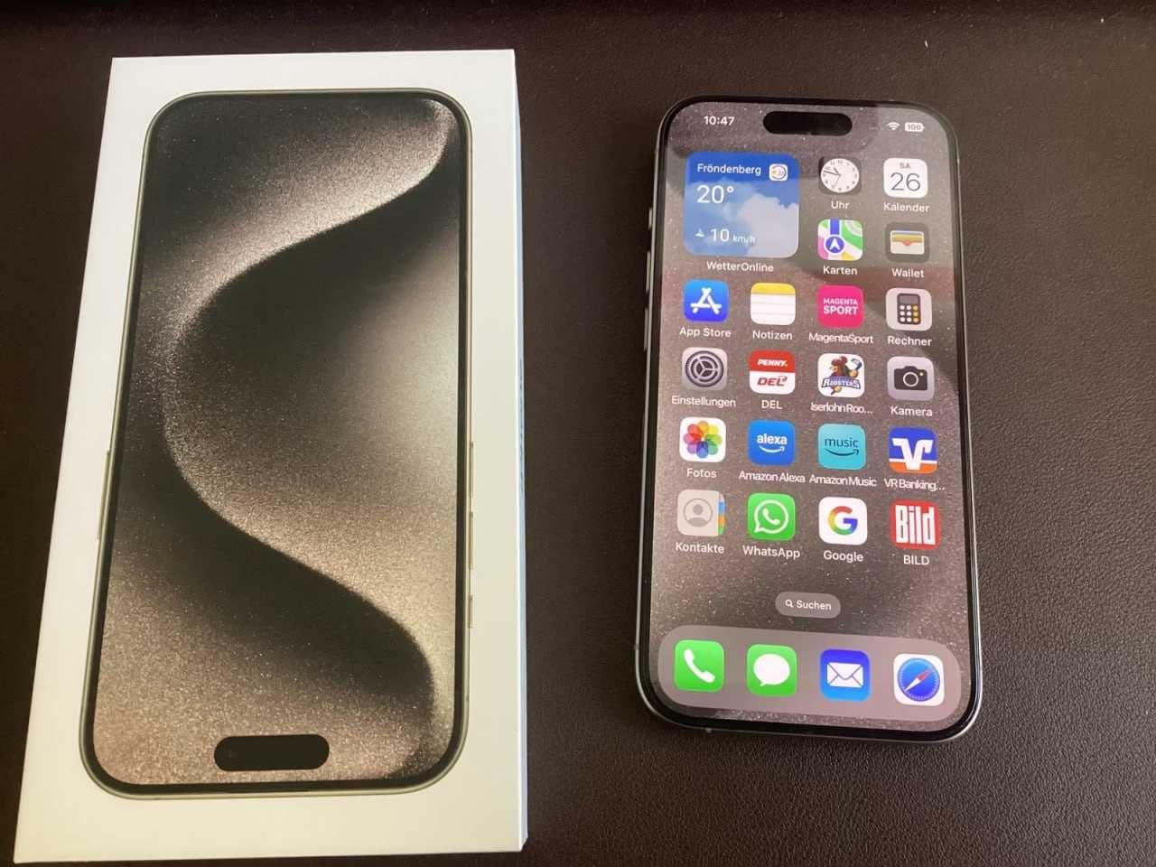 Telefon Apple iPhone 15 Pro 256GB Silver – stan super, komplet