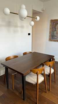 Stół dębowy - lite drewno, olej naturalny 150x80