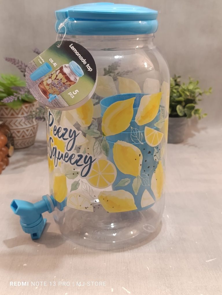 Słój na lemoniadę z kranikiem