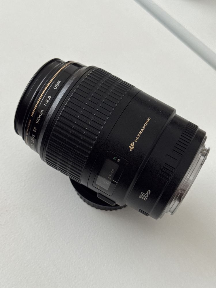 100mm 2.8 Canon Objetiva lente Ultrasonic Macro