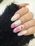 NIUQI Hybrydowy TOP Glitter Rose Gold nowy