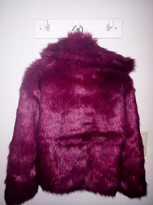 Casaco de pelo falso rosa escuro Fashion Nova