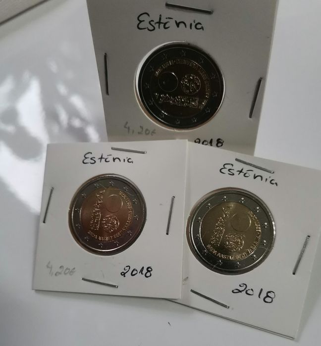 Moeda UNC comemorativa de 2€ - Estónia 2018