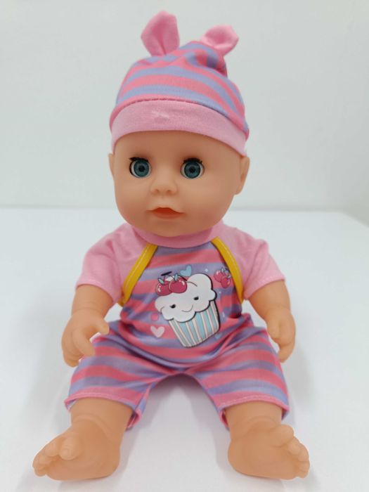 deAO lalka bobas z akcesoriami Łóżeczko Krzesełko jak żywa