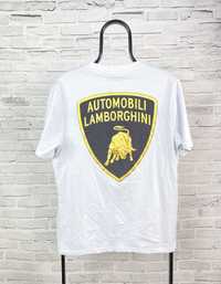 LAMBORGHINI T-Shirt Koszulka Męska Bawełniana Super Stan_M_