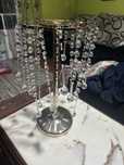 Suporte de flores de casamento em forma de v cristal acrílico