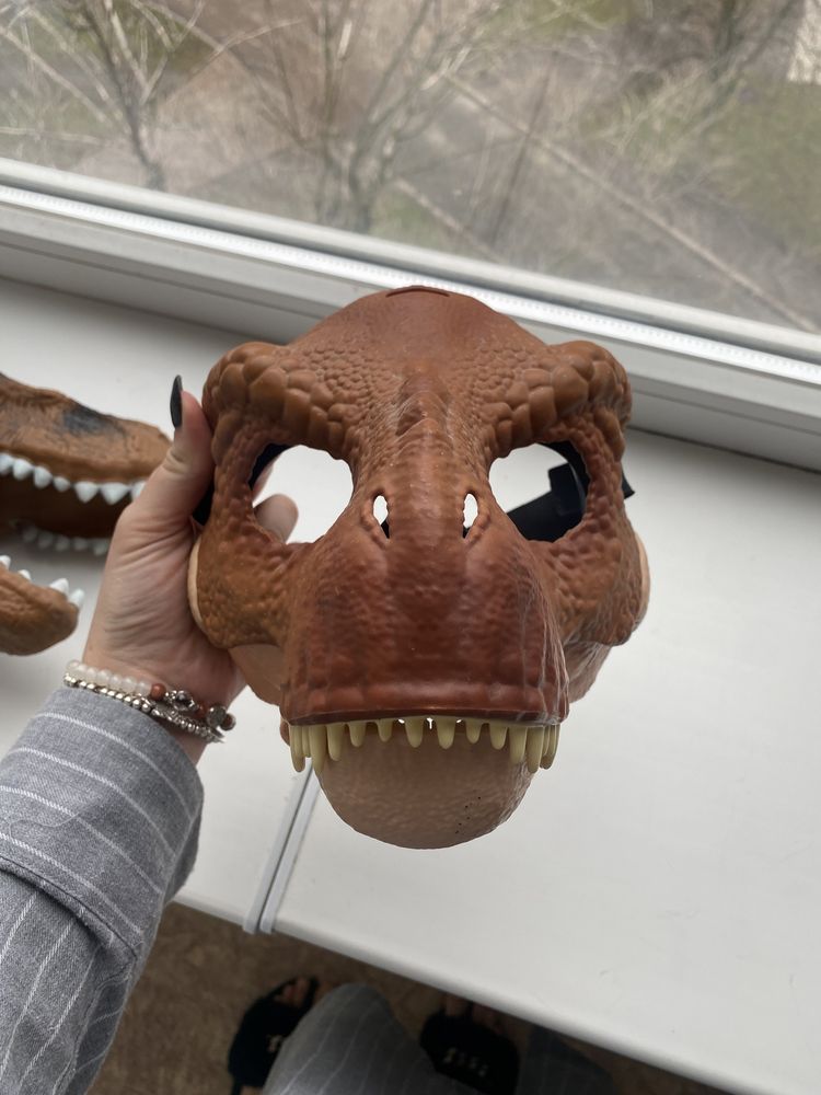 Маска динозавра , динозавр на руку , jurassic world tyrannosaurus rex