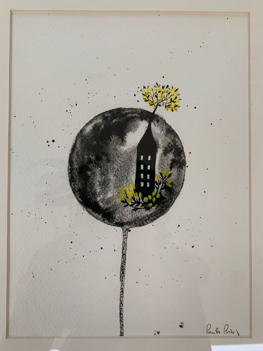 Aguarela Original emoldurada