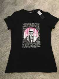 Karl damska  koszulka T-shirt czarny roz XL