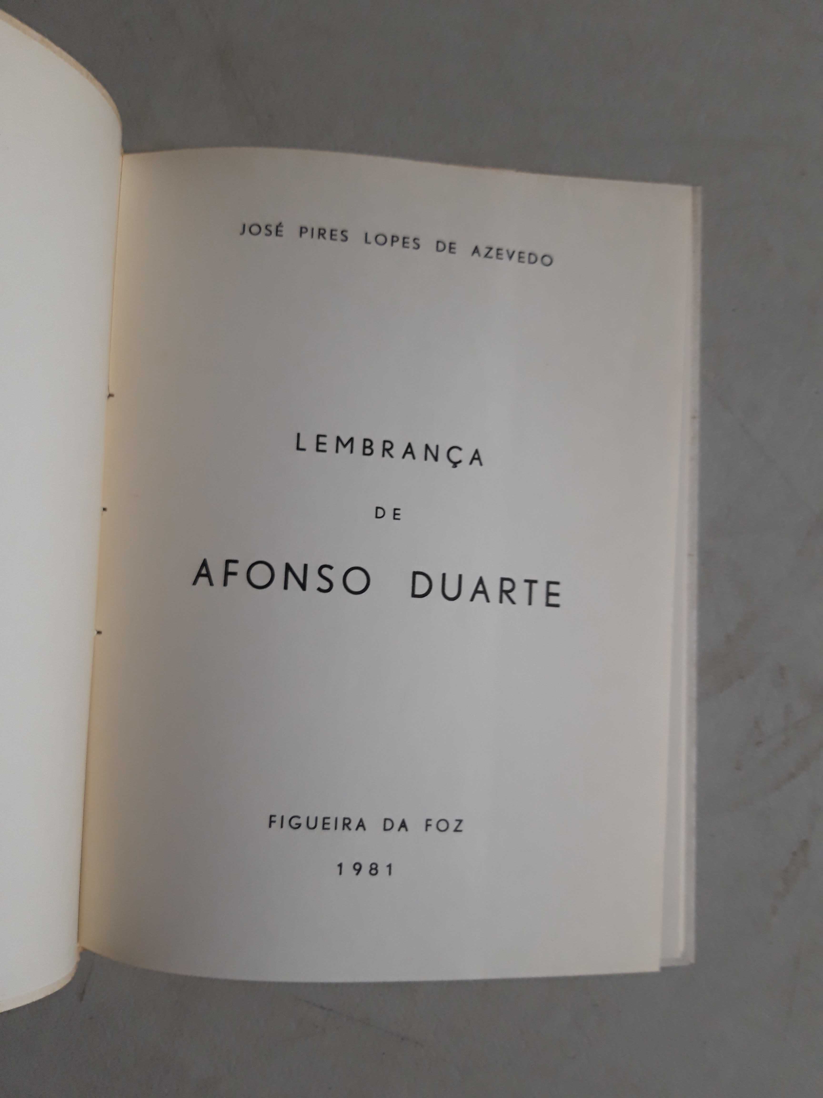 Livro Ref Par1  - José Azevedo - Lembrança de Afonso Duarte