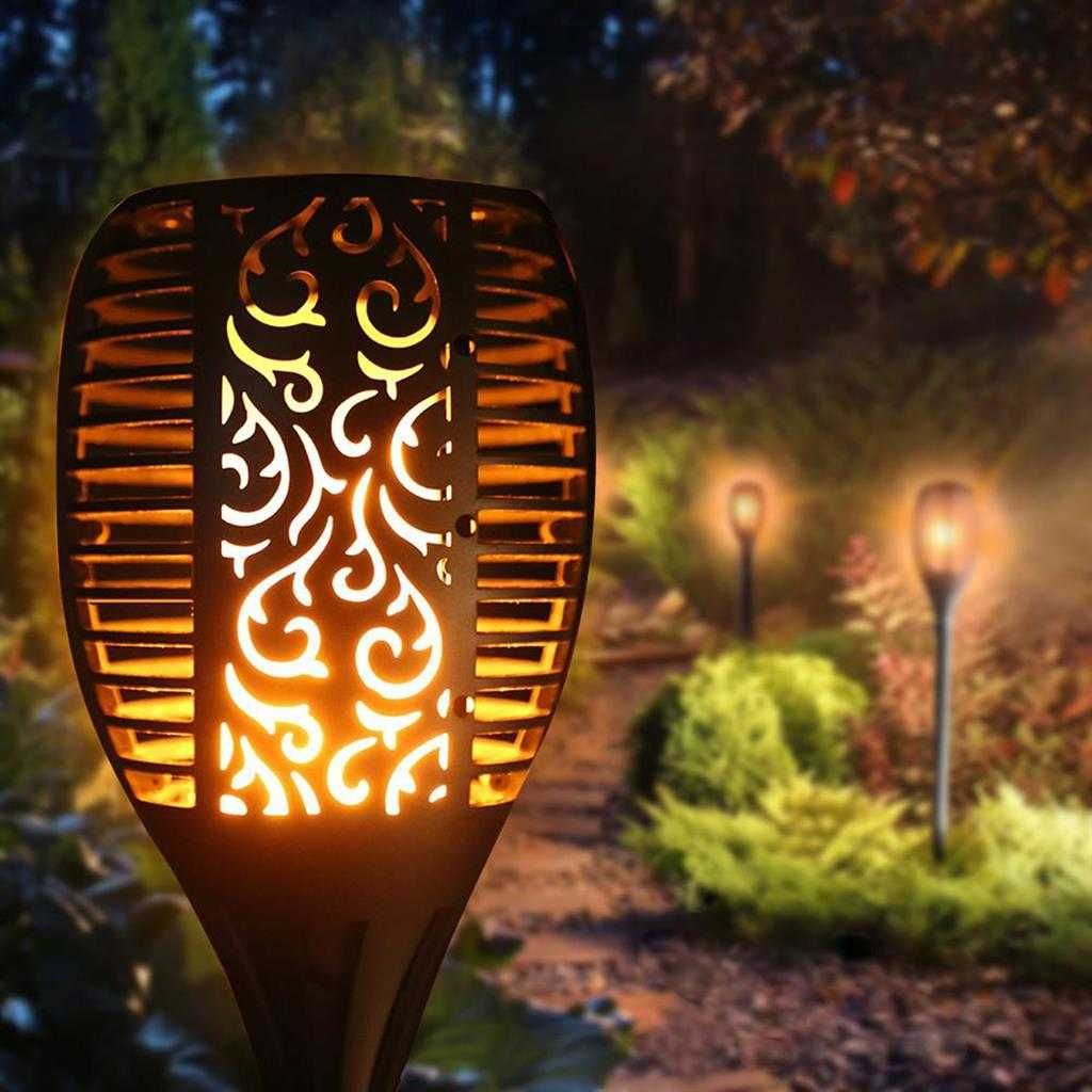 LAMPA Solarna LED POCHODNIA Efekt Płomienia Ogień x 4 sztuki Płomień