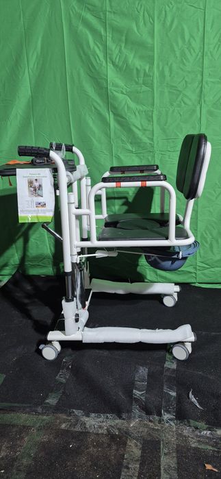 Wózek Hydrauliczny Łazienkowy 3w1 Rozpinany z Podnóżami i Tacka