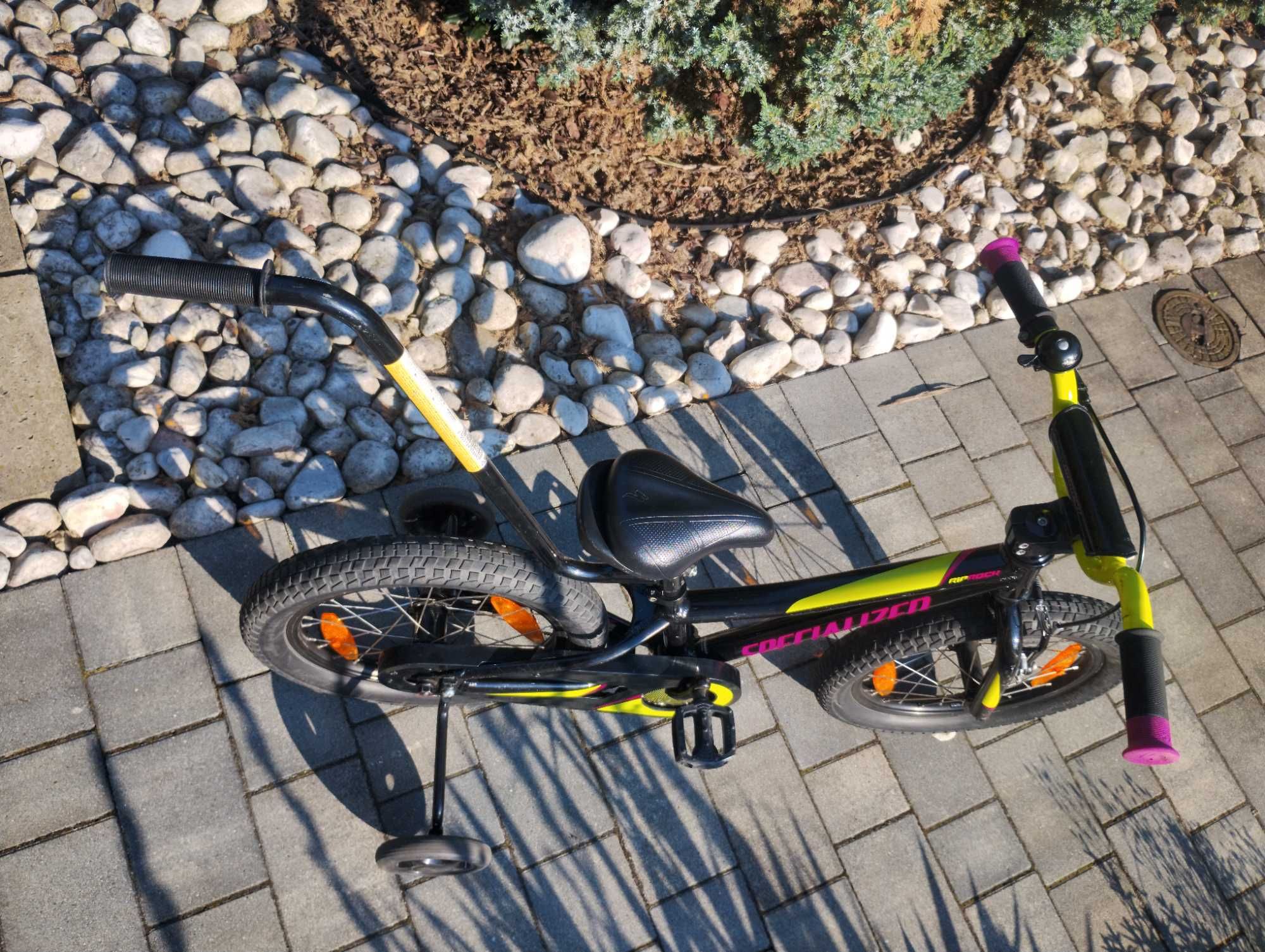 Rower dziecięcy 16 cali Specialized Riprock z kółkami i pchaczem