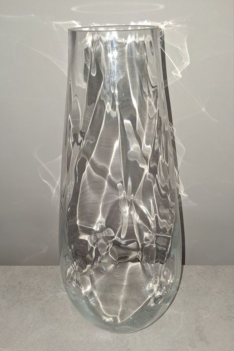 Piękny duży szklany wazon 50cm