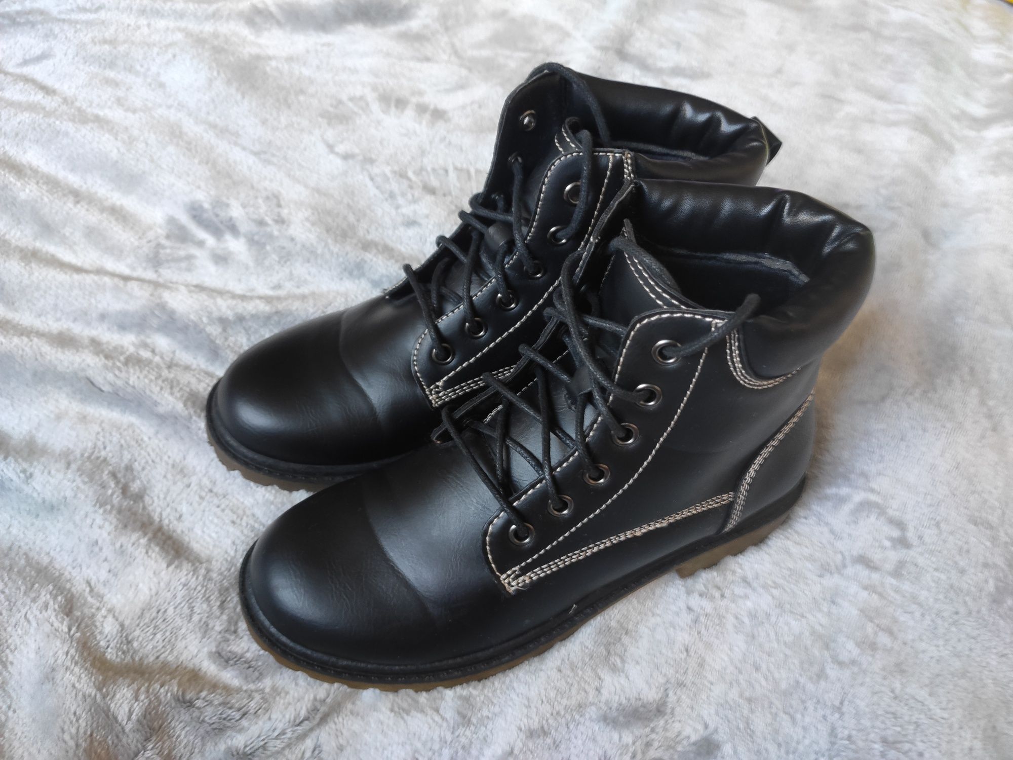 Czarne buty jesień/zima Deichmann rozmiar 36, wkładka 23cm