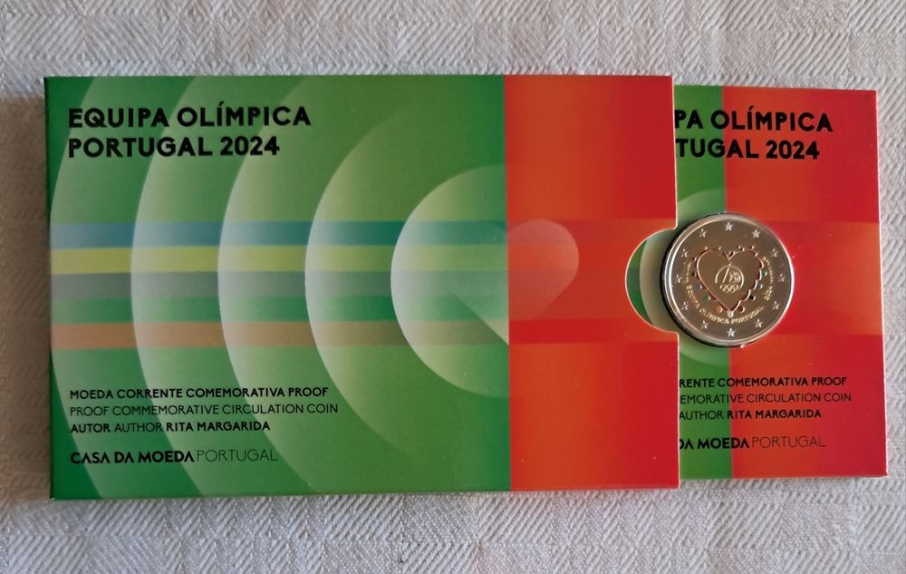 Moeda Comemorativa Proof _ Colorida - Equipa Olímpica Portugal 2024