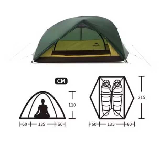 Namiot star river 2 210t nh17t012-t-forest green naturehike ultralekki