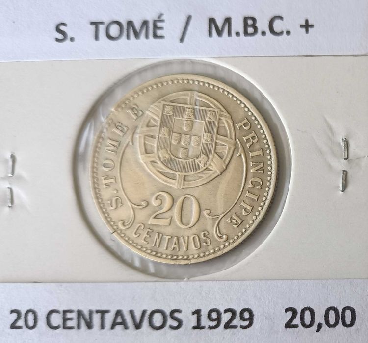 1 Moeda Portuguesa  Circulada na Ex Colônia  de S. Tomé e Príncipe