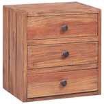 Szafka z 3 szufladami 35x25x35 cm naturalne drewno z recyklingu 283938