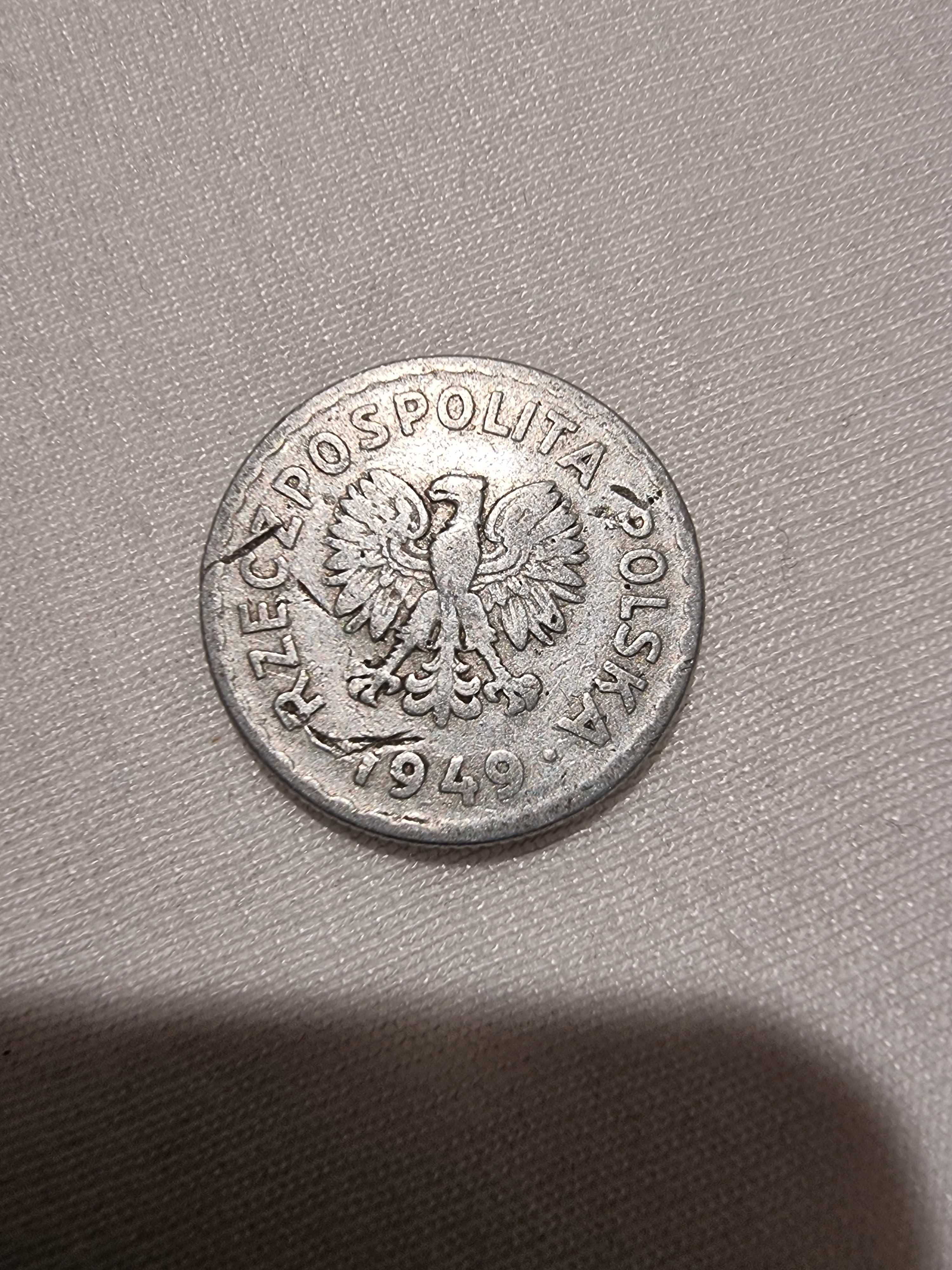 Moneta 1 zł. z 1949r.