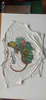 146/152 H&M Kate Morgan krótka koszulka Cropp topp dżungla cekiny tygr
