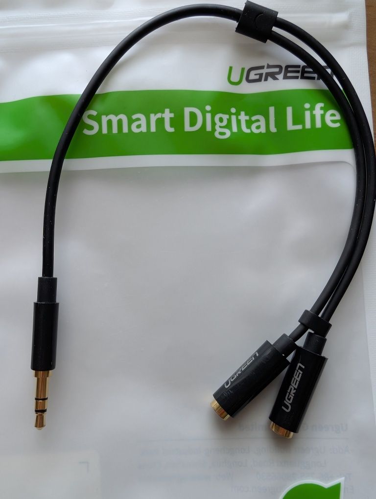 Кабель спліттер для навушників 3.5 мм ugreen