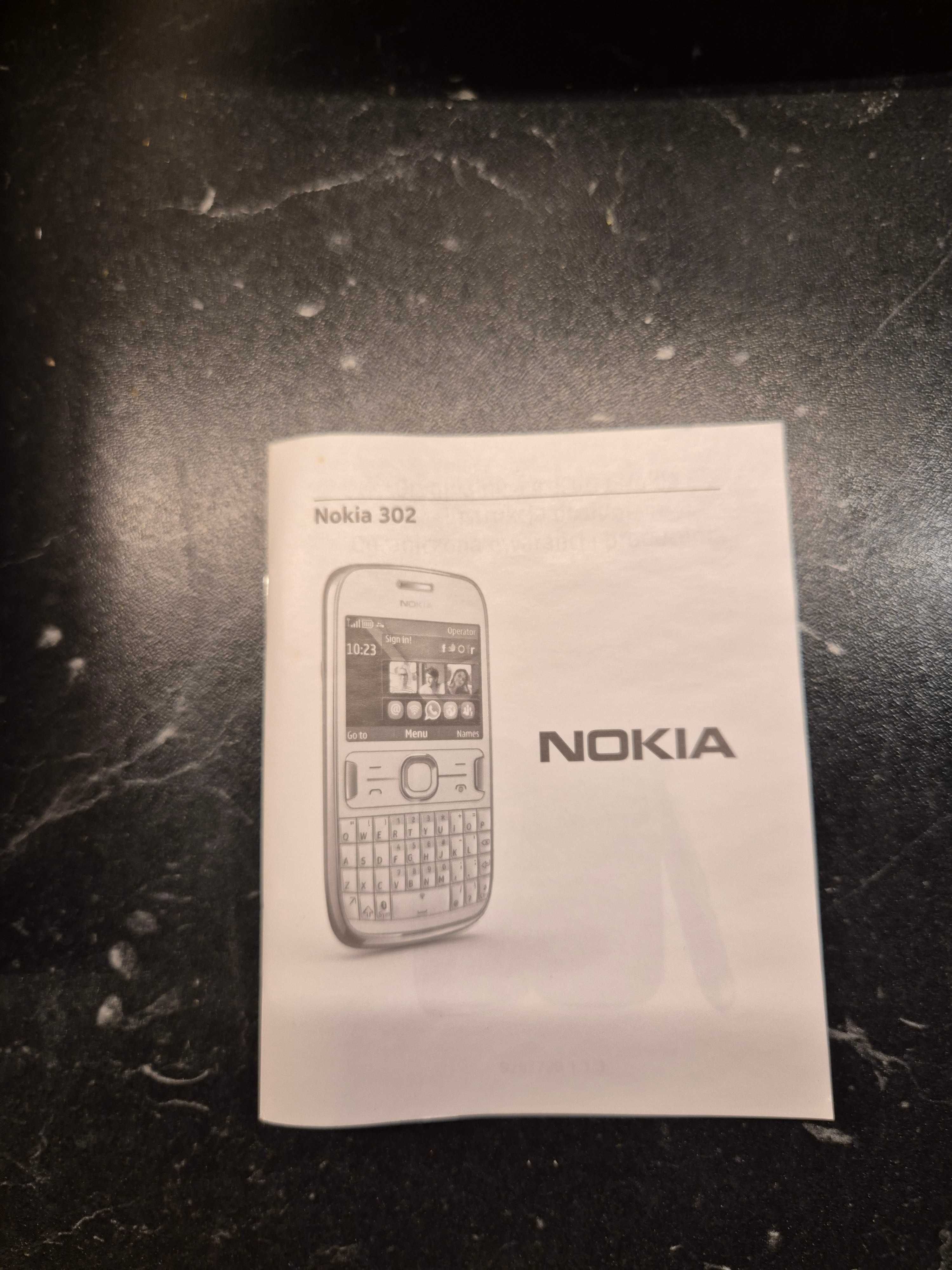 Telefon Nokia 302 Asha ładowarka, pudełko, instrukcja