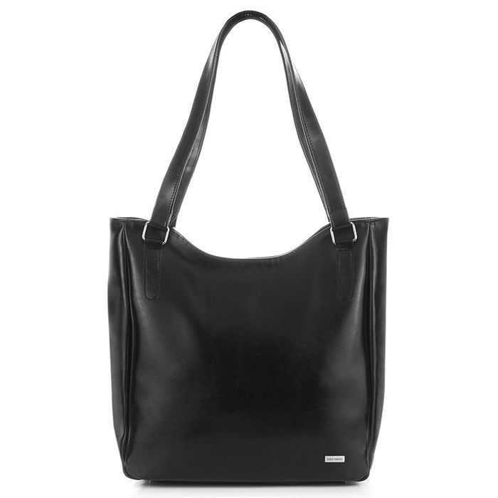 Duża skórzana torba damska na ramię Paolo Peruzzi Z-09-BL