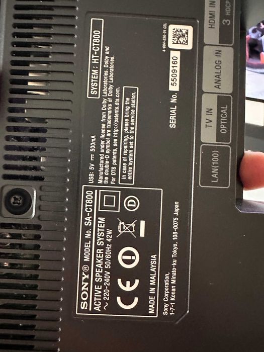 Soundbar Sony HT-CT800