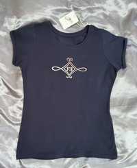 T-shirt Rosegold Navy Fera Equestrian Jeździecki M/L 90% Bawełna