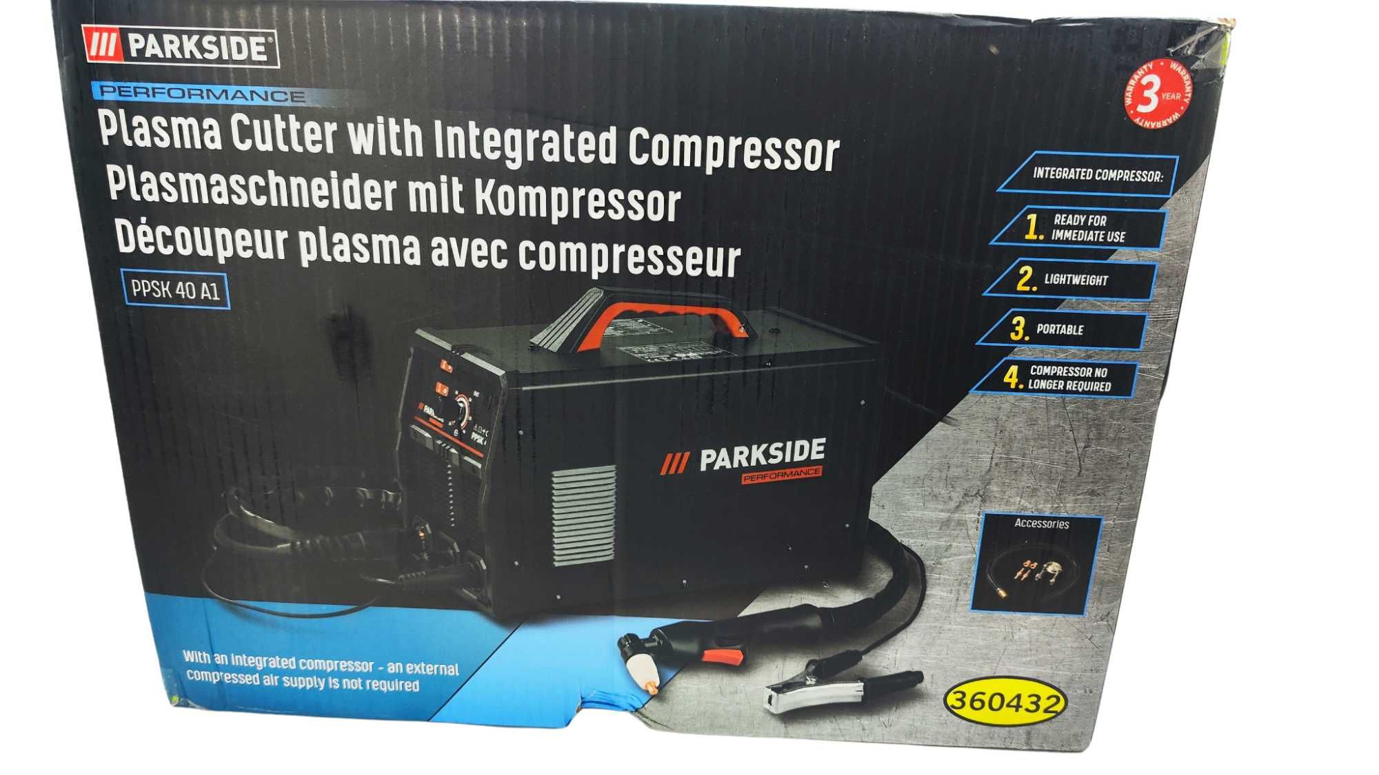 Cortador de plasma com compressor integrado PPSK 40 A1 Parkside