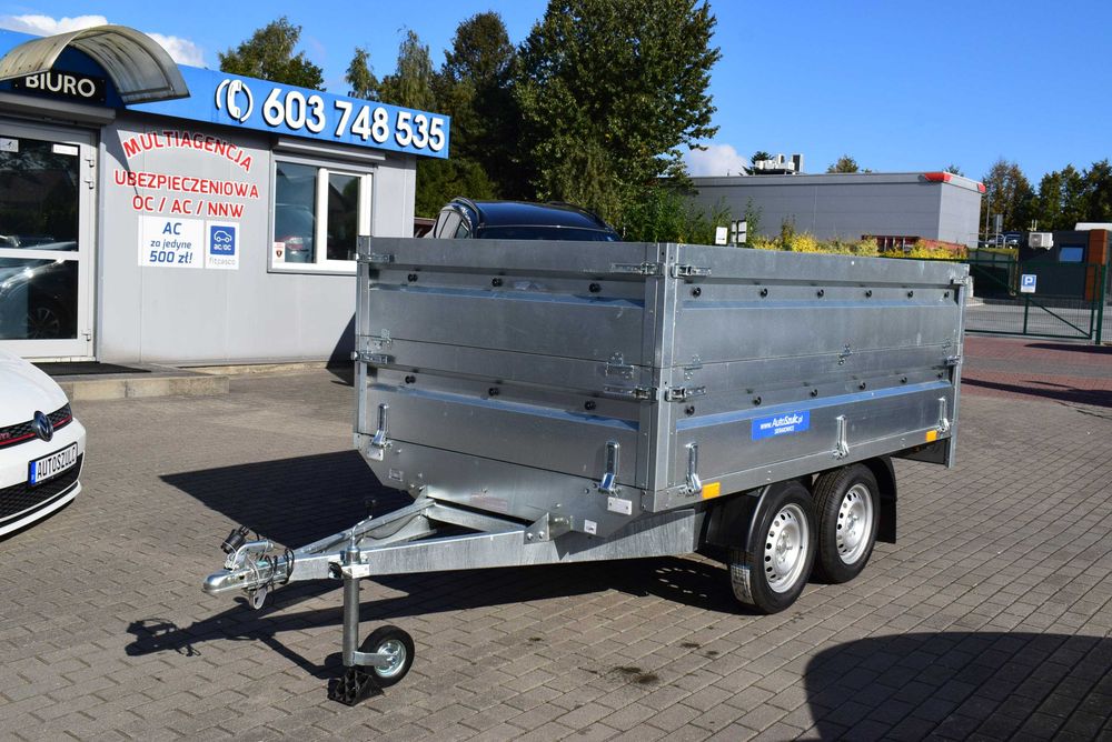 Przyczepa Neptun 263x145x40 + Drugie Burty, Dwuosiowa Platforma, Kat.B