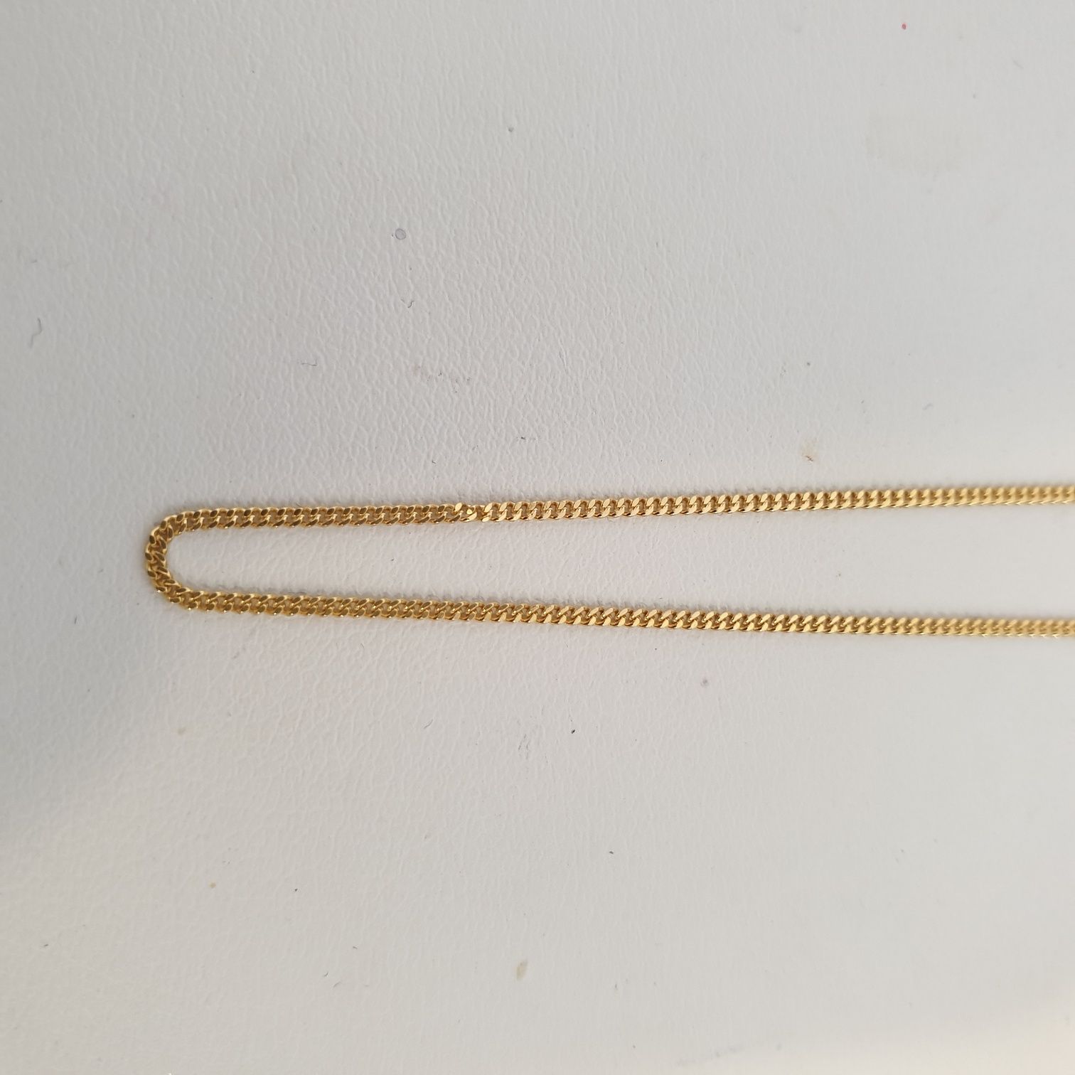 Złoty łańcuszek splot pancerka 52cm