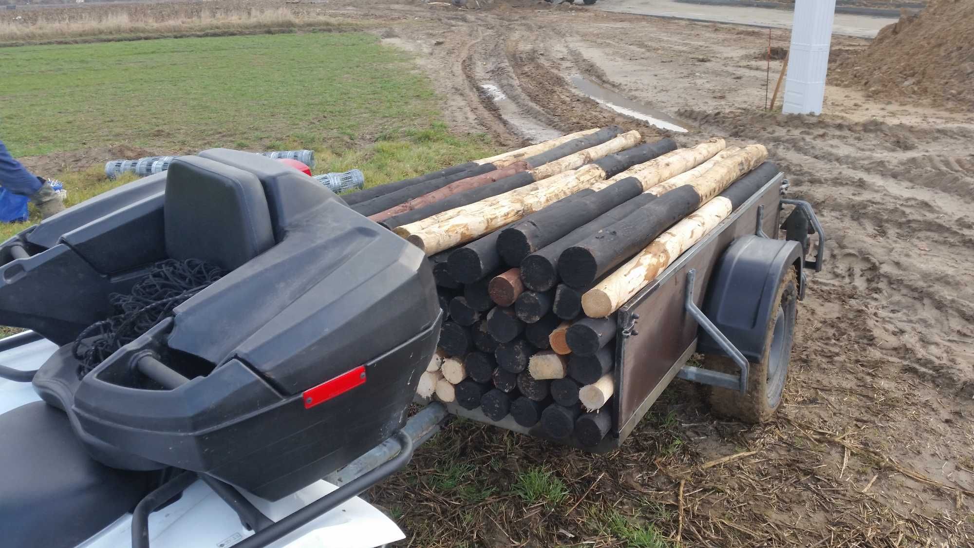 słupki, kołki, stemple ,siatka leśna ,ogrodzenie tymczasowe budowlane