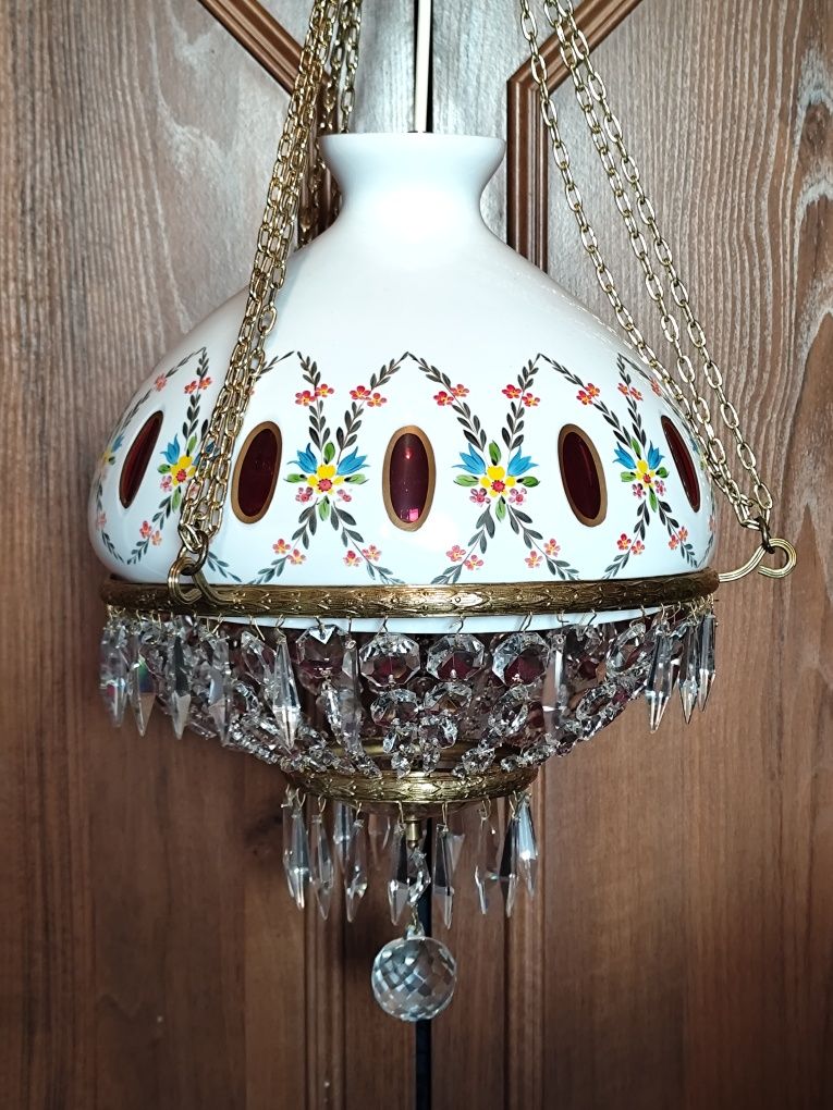 Чехославадская хрустальная люстра
