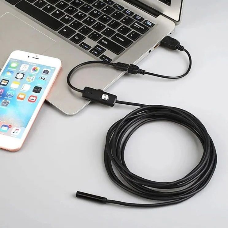 Эндоскоп Ендоскоп автомобильный для смартфона камера USB кабель 2 метр